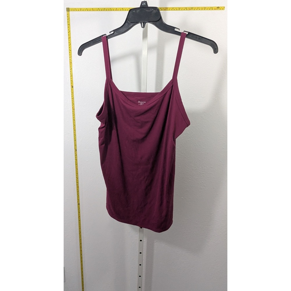 No Boundaries Womens XXXL Ribbed Knit Tank Top Burgundy Cami Square Neck RN52469